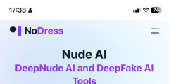 NoDress.io website in Safari